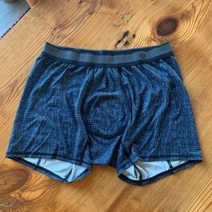 Lululemon Men’s Boxer Brief Blue Black Large 5 in